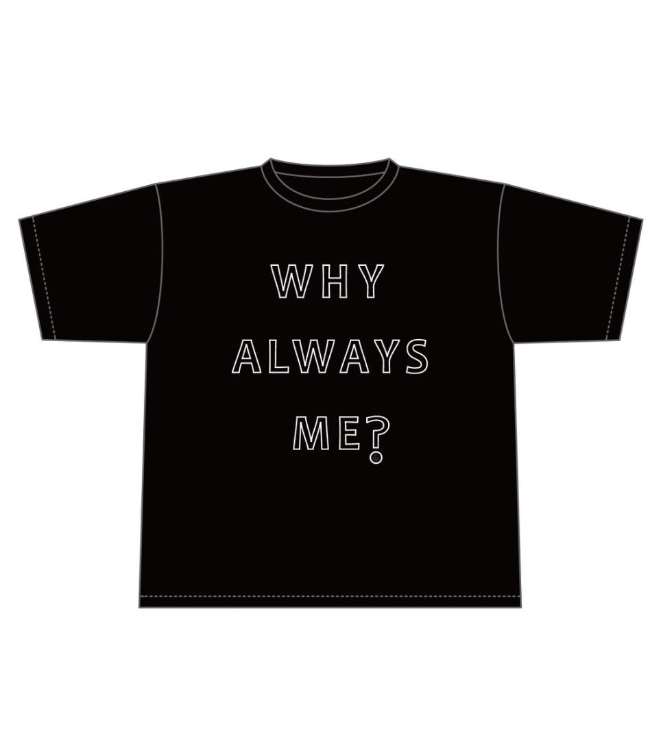 Why Always Me? オーバーサイズ コットンTシャツ(black)